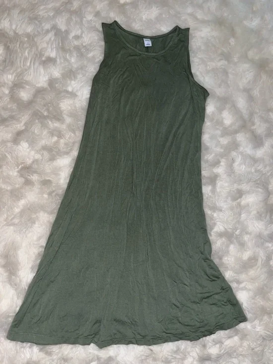 Old Navy Olive Green Sleeveless Maxi Dress - Picture 1 of 2